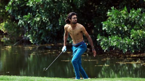 PALM BEACH GARDENS, FLORIDA - FEBRUARY 25:  Akshay Bhatia of the united States watches after hitting his second shot on the 6th hole from the water during the third round of The Honda Classic at PGA National Resort And Spa on February 25, 2023 in Palm Beach Gardens, Florida. (Photo by Sam Greenwood/Getty Images)